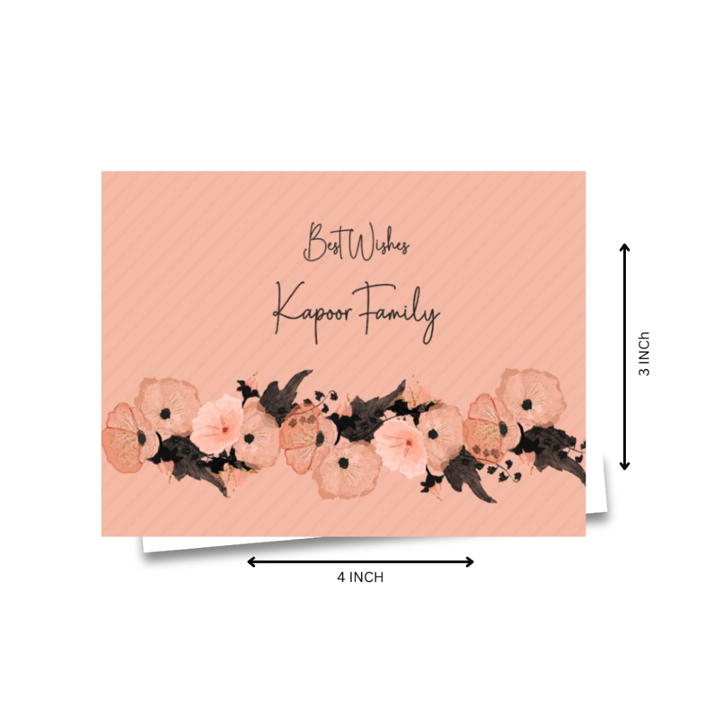 Gift Notecard - Peach Floral Doxbox Store|]Peppydots