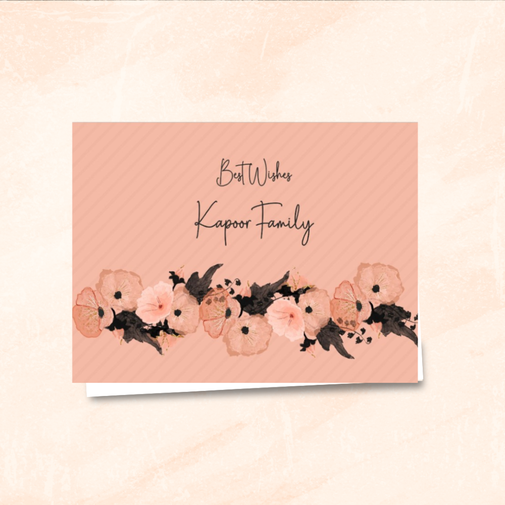 Gift Notecard - Peach Floral Doxbox Store|]Peppydots