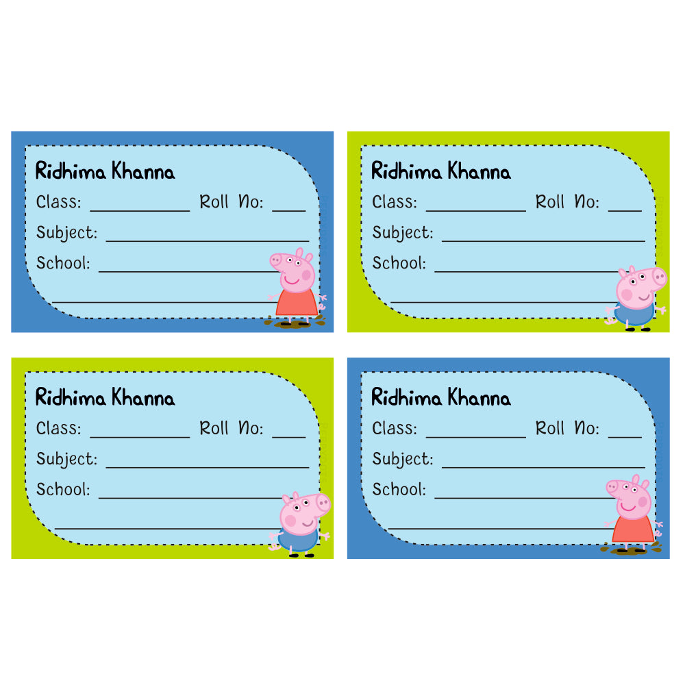 School Book Label - Peppa Pig Doxbox Store|]Peppydots