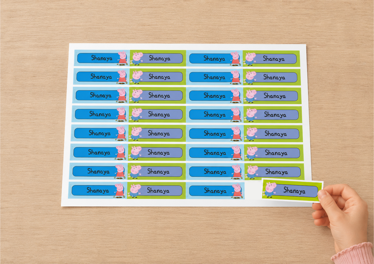 Waterproof Labels - Peppa Pig Peppydots|]Peppydots