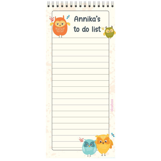 List pads - Cute owl Doxbox Store|]Peppydots
