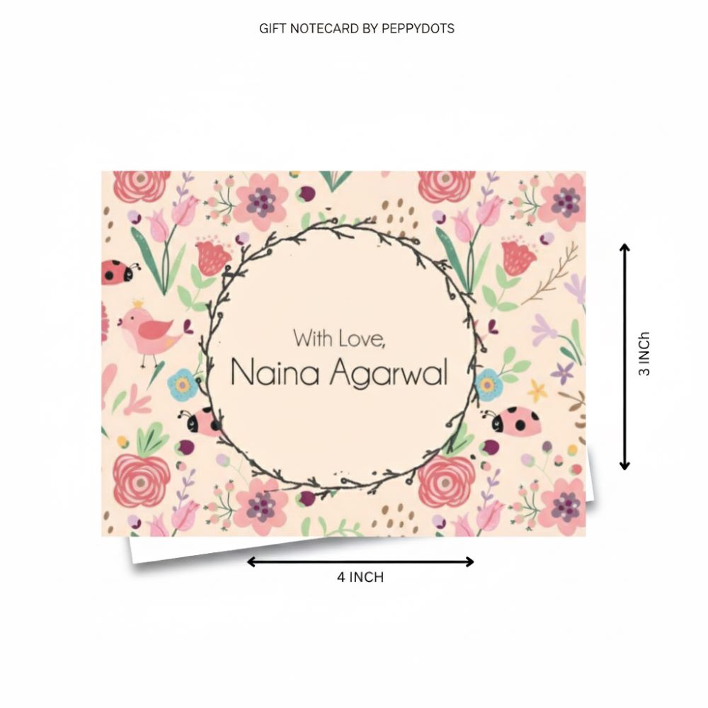 Gift notecard - Pink Spring Peppydots |]Peppydots