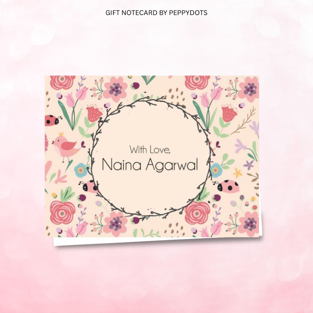 Gift notecard - Pink Spring Peppydots |]Peppydots