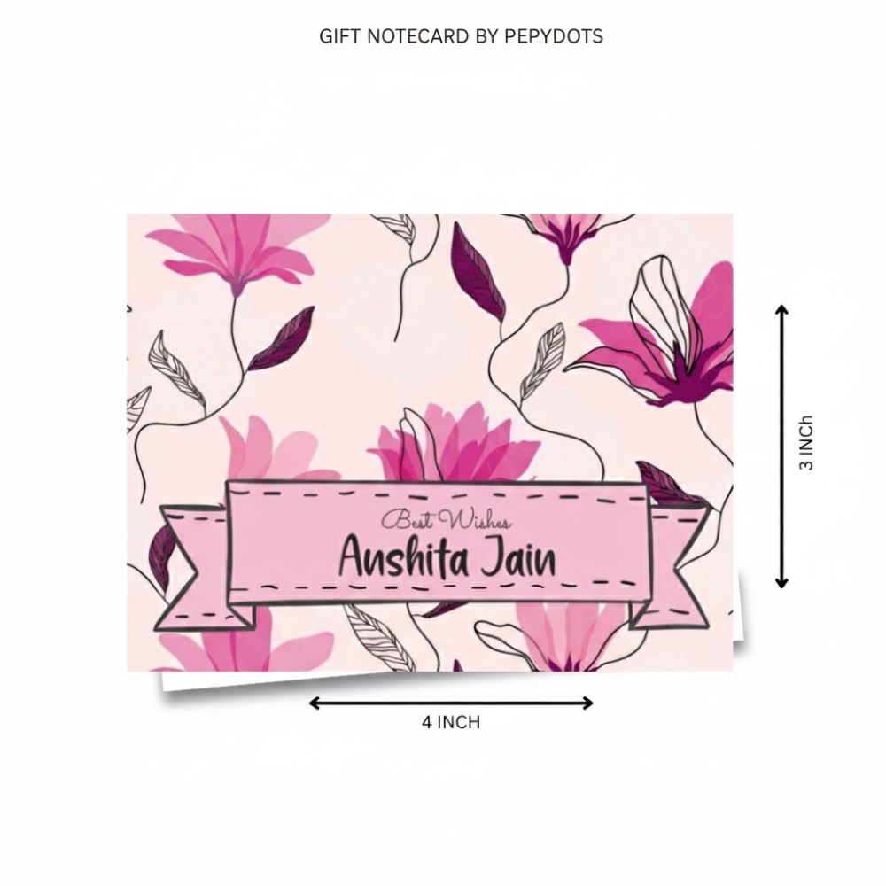 Gift notecard - Pink Tulips Peppydots |]Peppydots