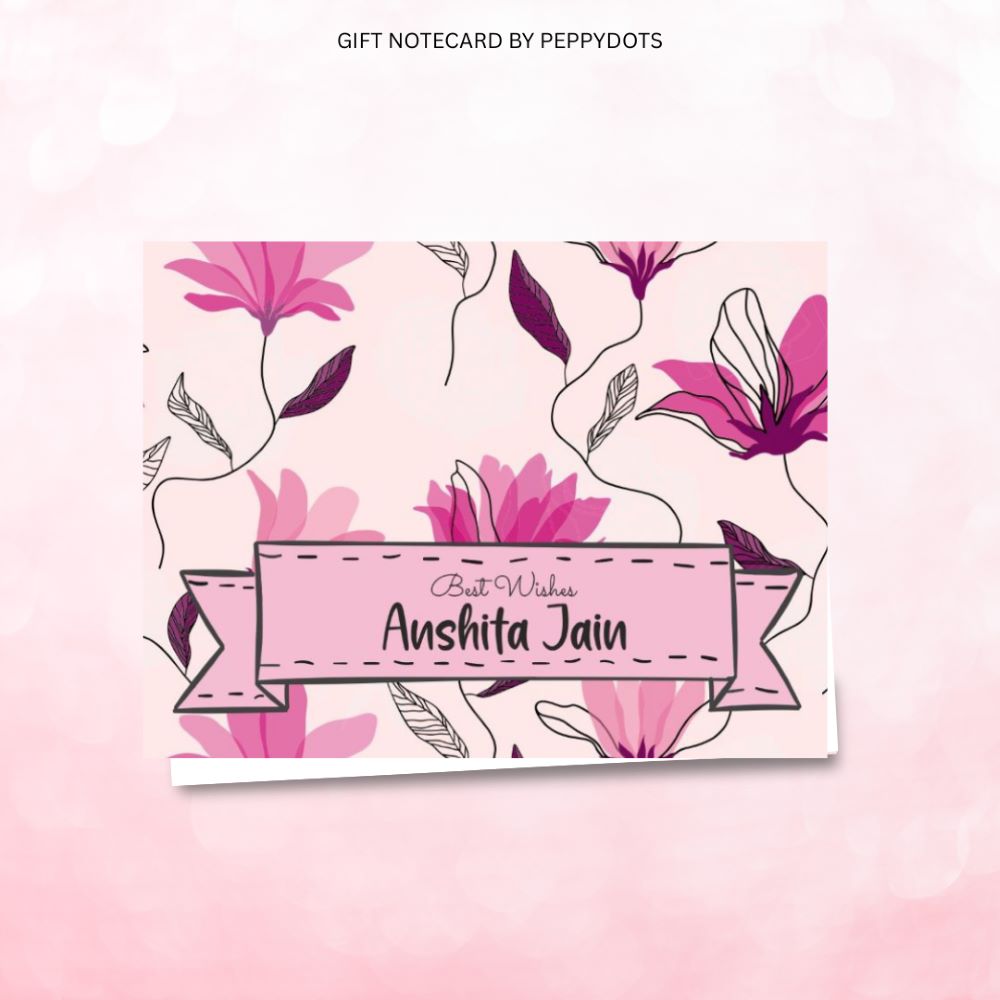 Gift notecard - Pink Tulips Peppydots |]Peppydots