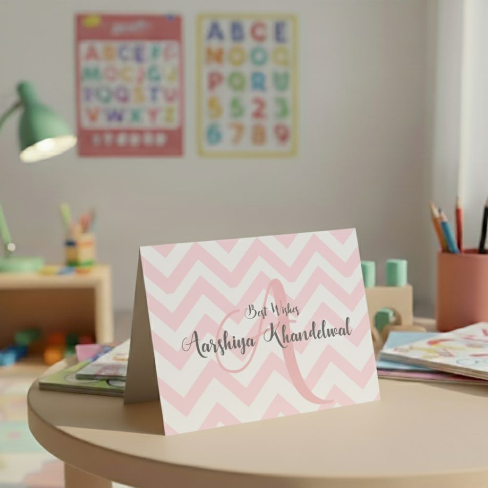 Gift notecard - Pink ZigZag Doxbox Store|]Peppydots