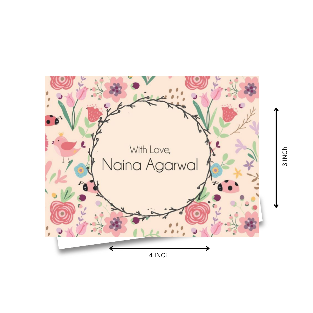 Gift Notecard - Pink Spring Peppydots |]Peppydots