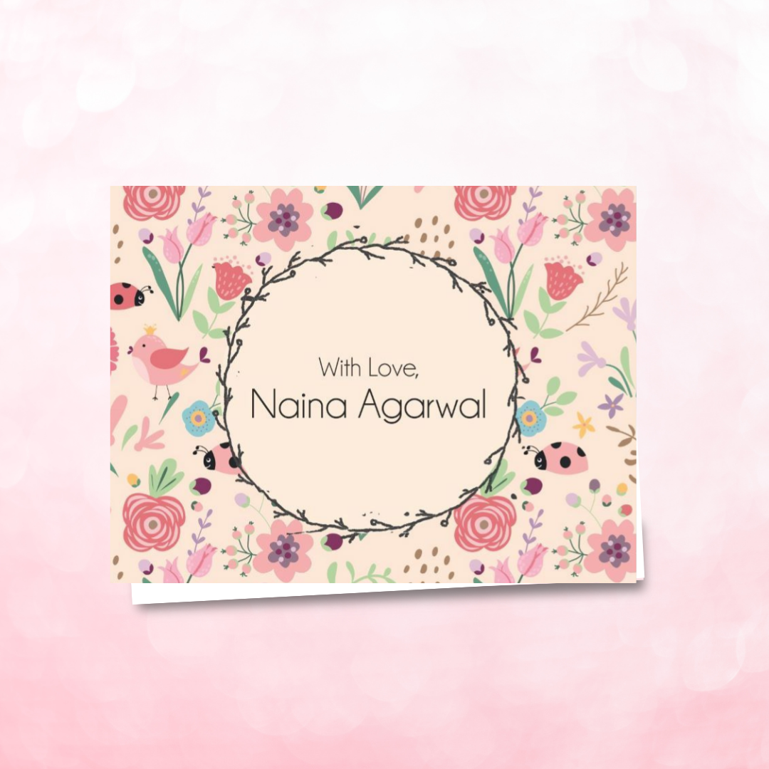 Gift Notecard - Pink Spring Peppydots |]Peppydots
