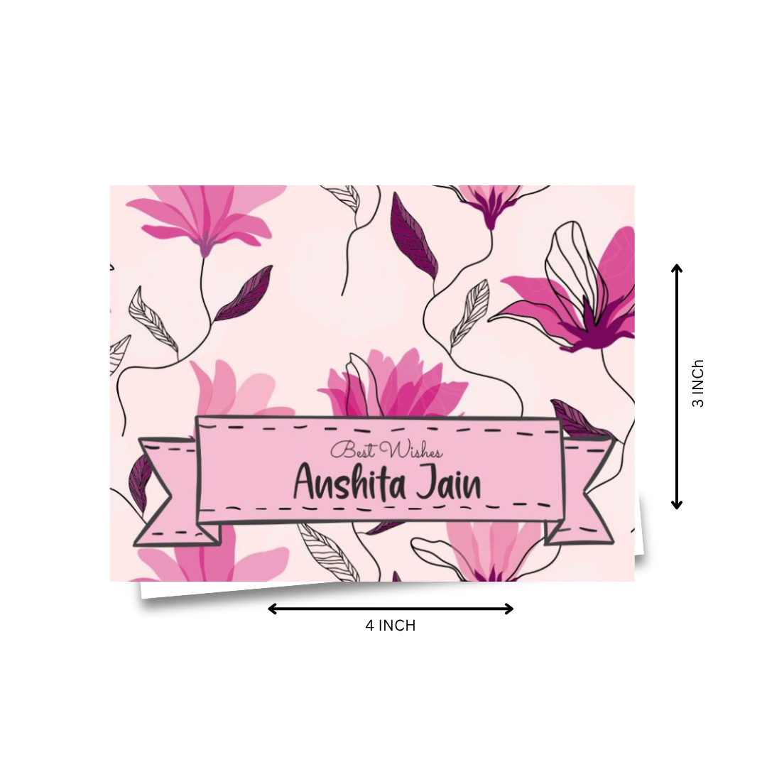 Gift Notecard - Pink Tulips Peppydots |]Peppydots