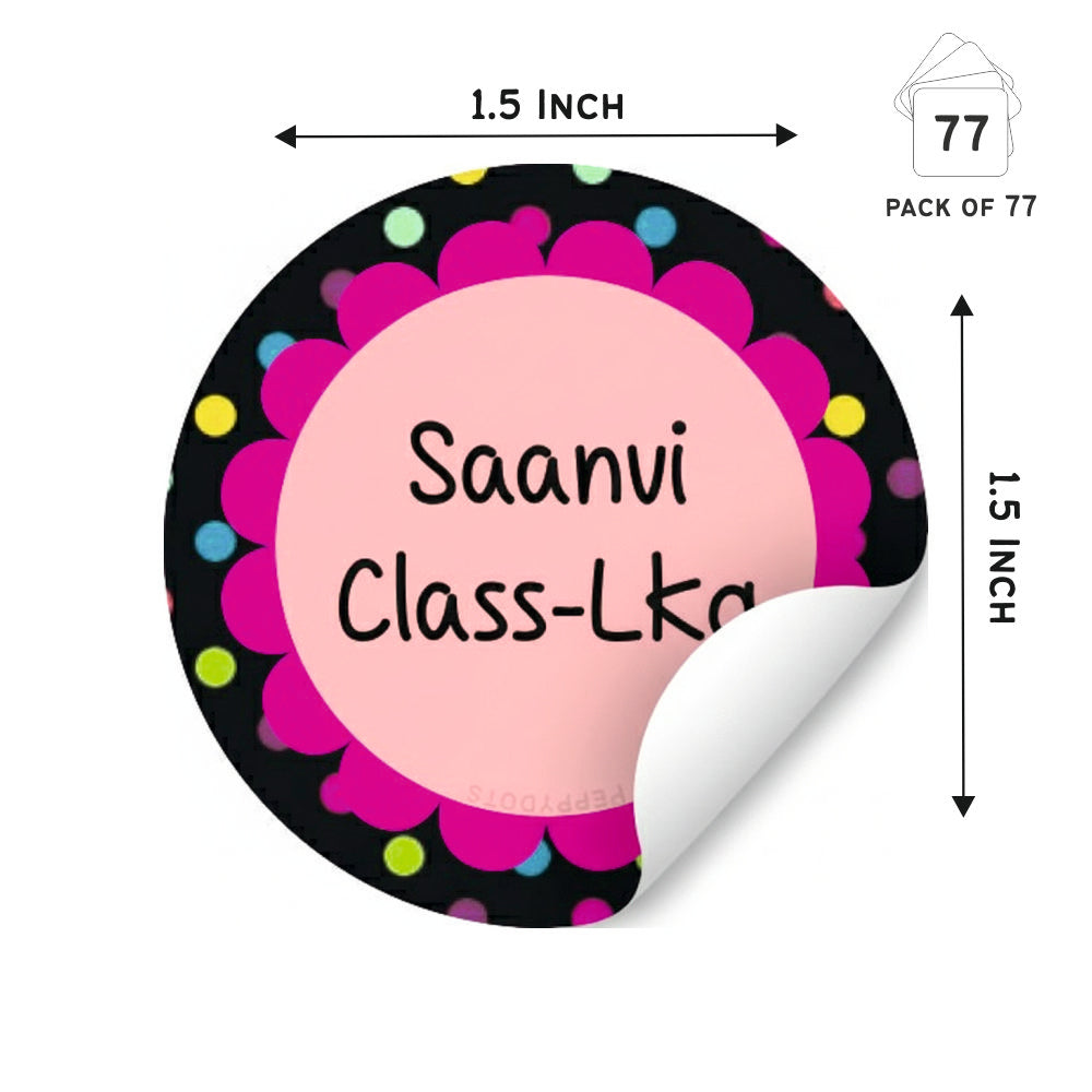 Round Waterproof Labels - Polka dot Doxbox Store|]Peppydots