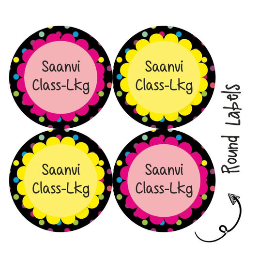 Round Waterproof Labels - Polka dot Doxbox Store|]Peppydots