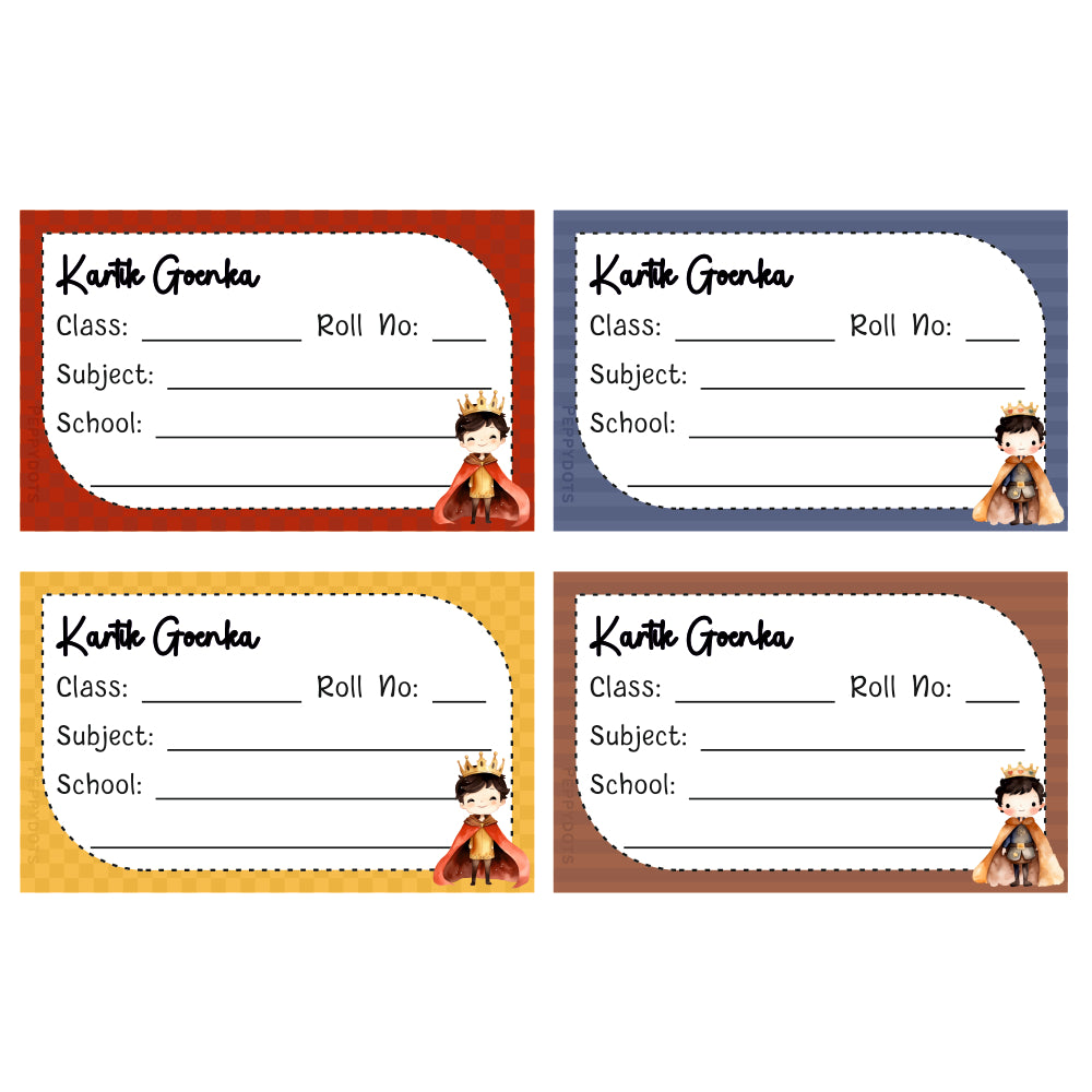 School Book Label - Prince Doxbox Store|]Peppydots