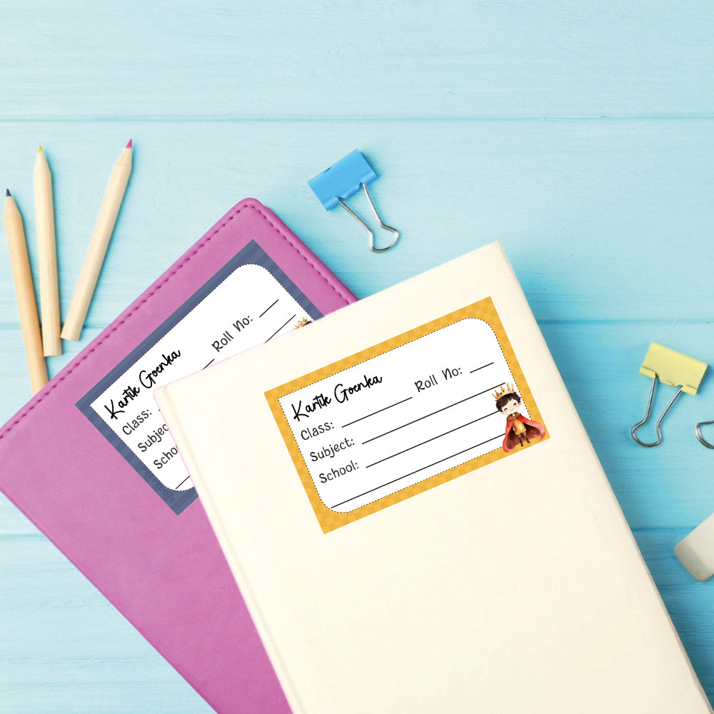 School Book Label - Prince Doxbox Store|]Peppydots