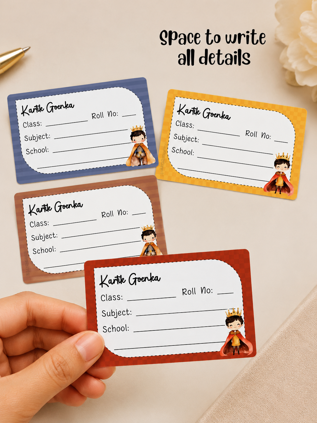 Personalized School Book Labels - Prince Peppydots|]Peppydots