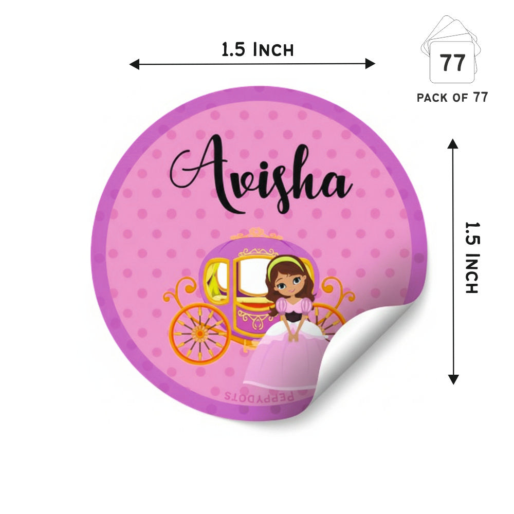 Round Waterproof Labels - Princess Doxbox Store|]Peppydots