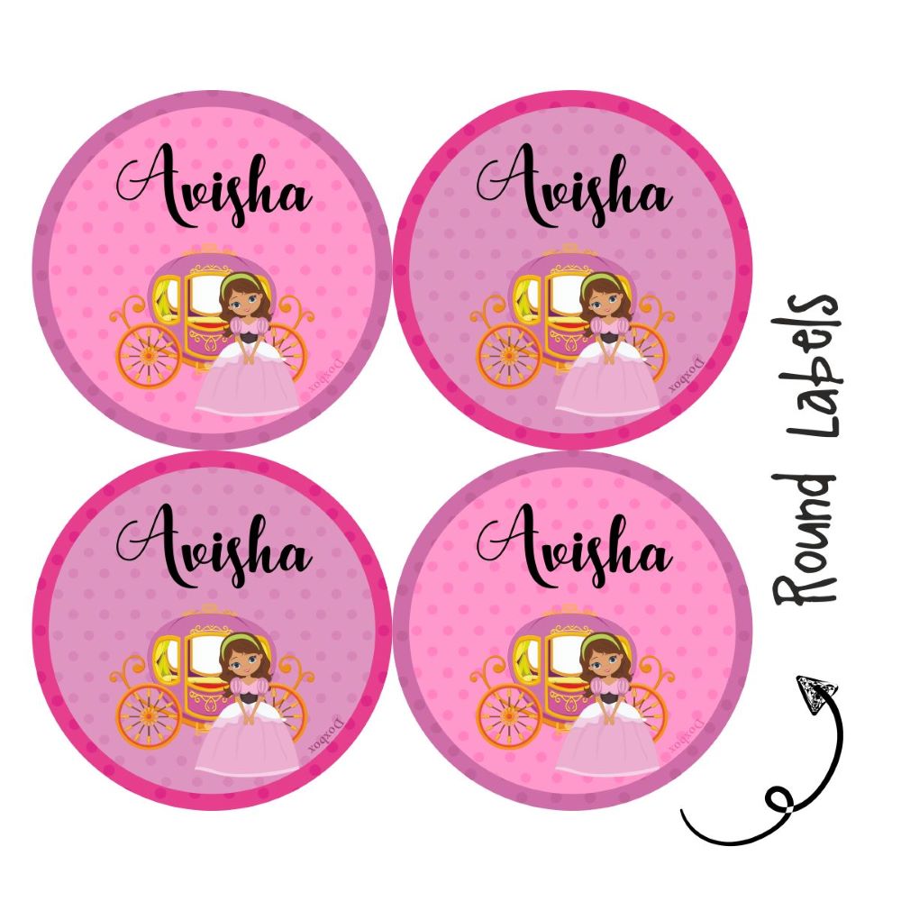 Round Waterproof Labels - Princess Doxbox Store|]Peppydots