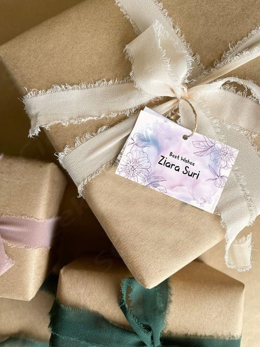 Gift tags - Purple powder flower Doxbox Store|]Peppydots