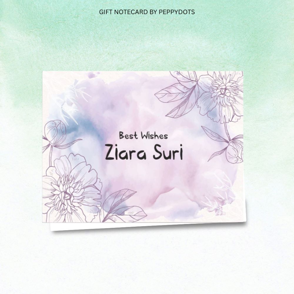 Gift notecard - Purple powder flower Doxbox Store|]Peppydots