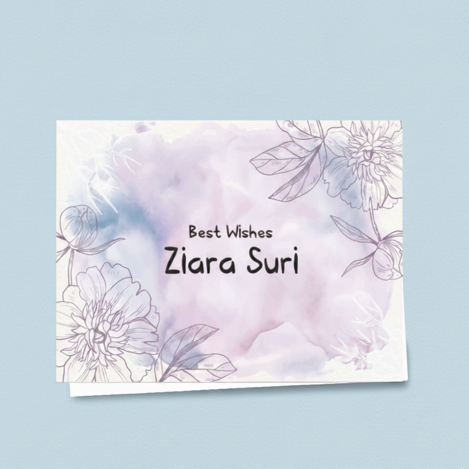 Gift Notecard - Purple powder flower Doxbox Store|]Peppydots