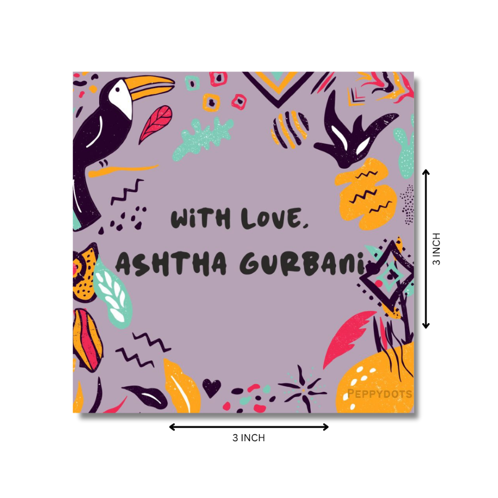 Gift Tag - Purple tribal Doxbox Store|]Peppydots