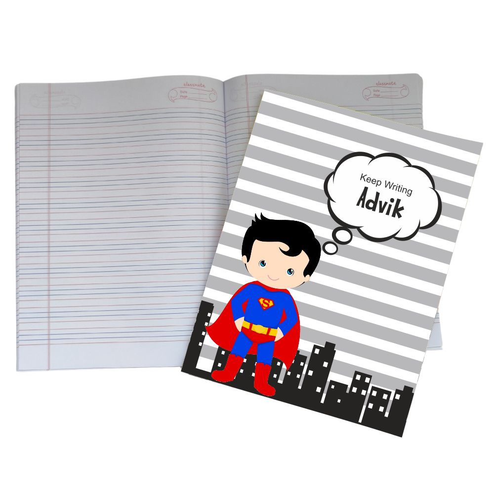 Writing Practice Book Superman - Peppydots
