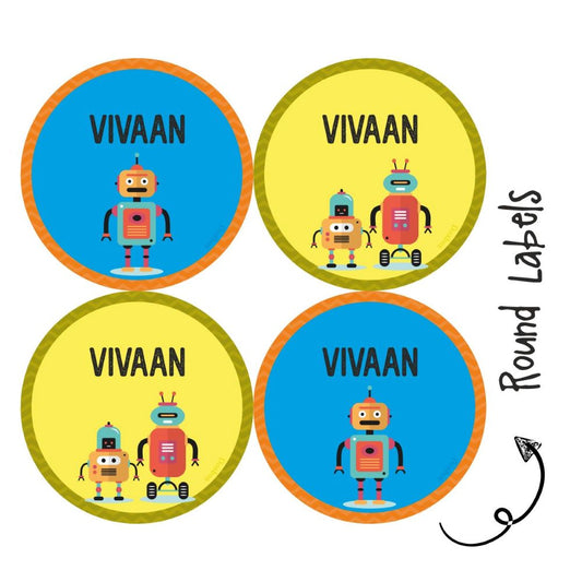 Round Waterproof Labels -Robert Doxbox Store|]Peppydots