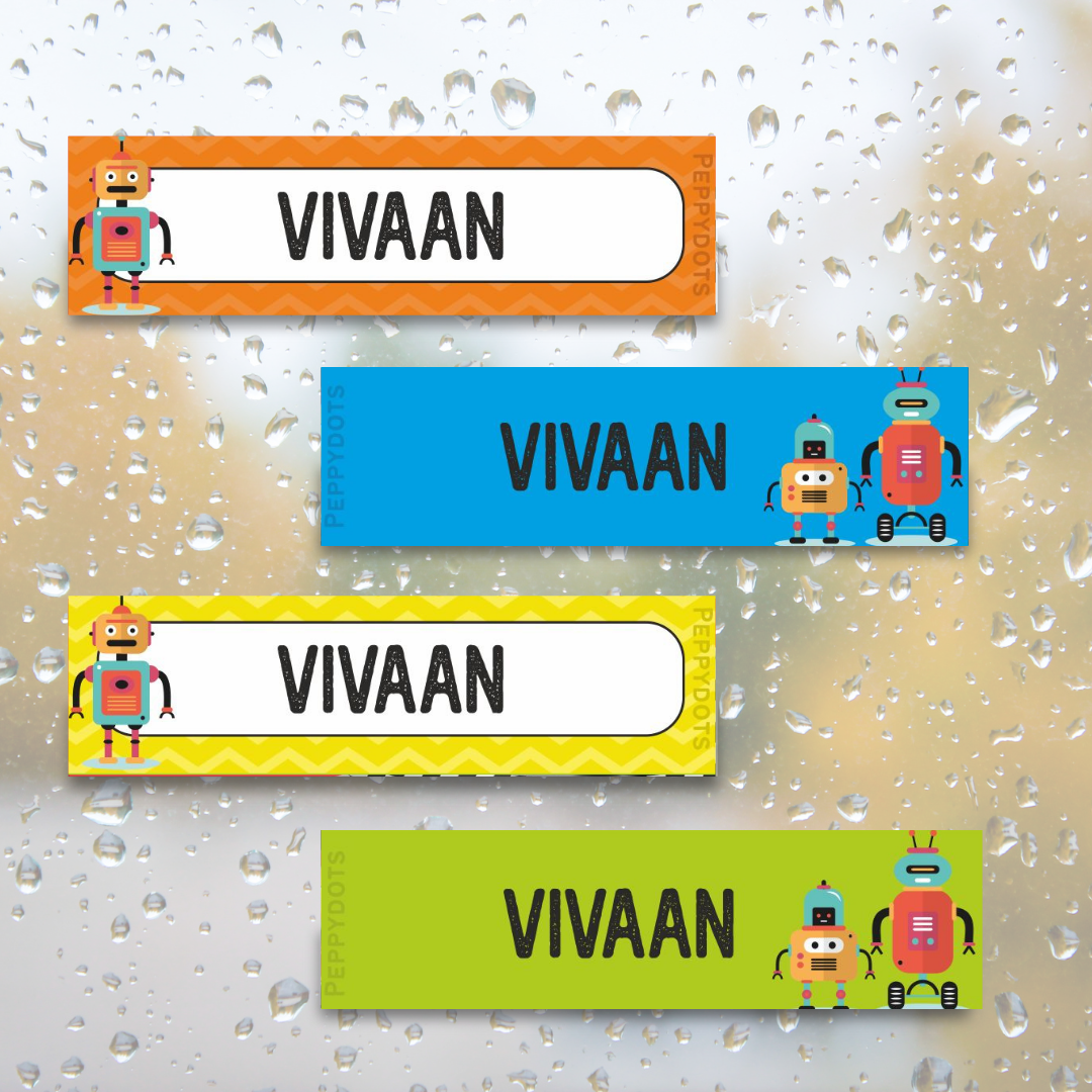 Waterproof Labels - Robot Doxbox Store|]Peppydots