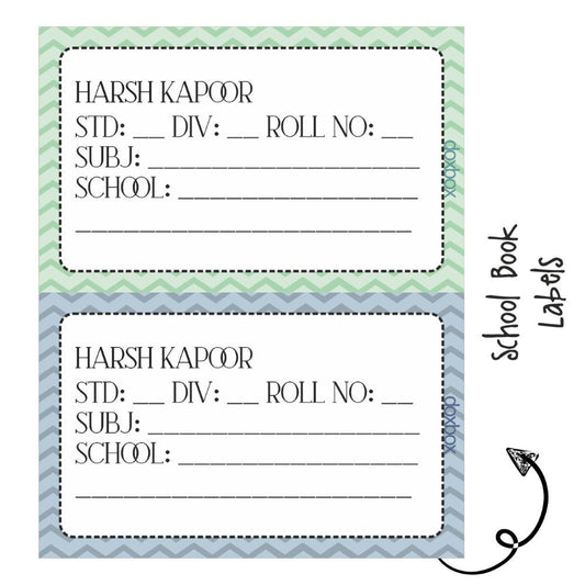 School Book Labels-Zig Zac Doxbox Store|]Peppydots