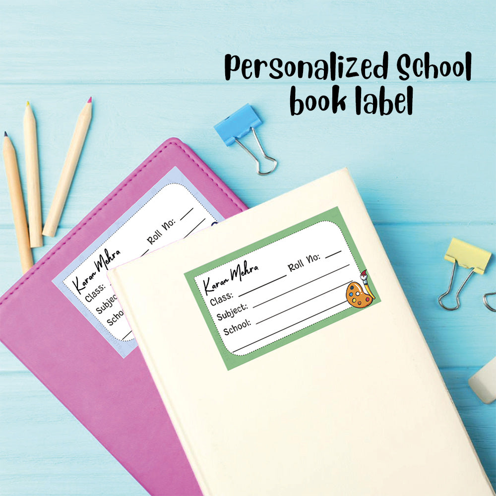 Personalized School Book Labels - School Kit Peppydots|]Peppydots
