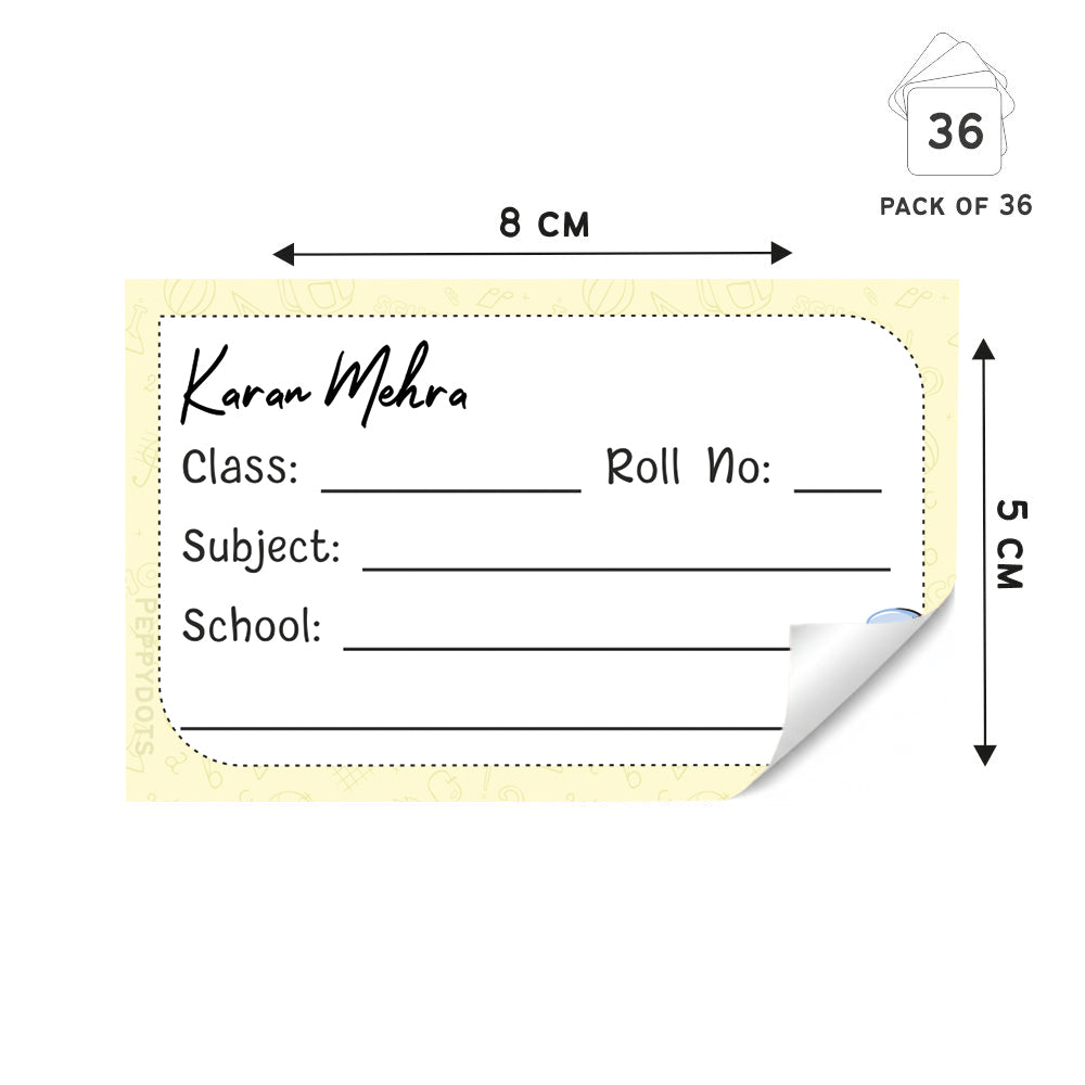 Personalized School Book Labels - School Kit Peppydots|]Peppydots