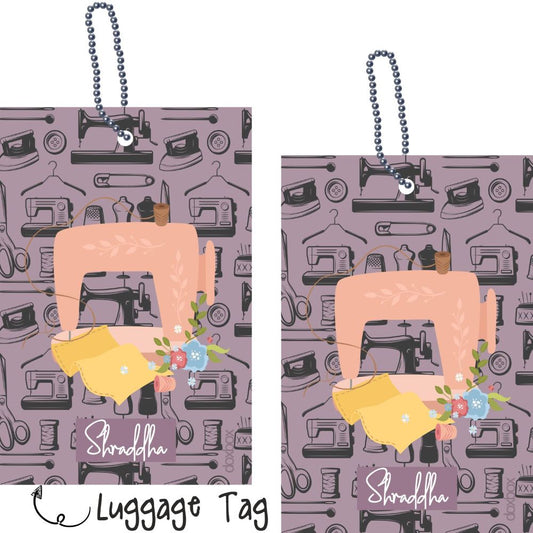 Luggage Tag - Sewing Icon - Peppydots