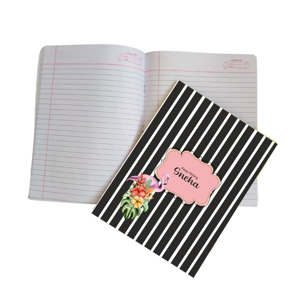 Writing Practice Book Tropical Flamingo - Peppydots