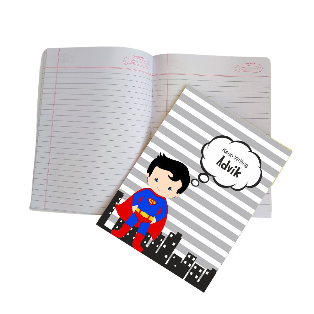 Writing Practice Book Superman - Peppydots