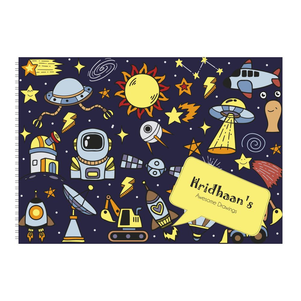 Personalised Sketch book - Space Doxbox Store|]Peppydots
