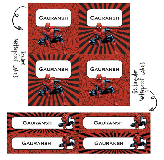 Label Combo - Spiderman - Peppydots