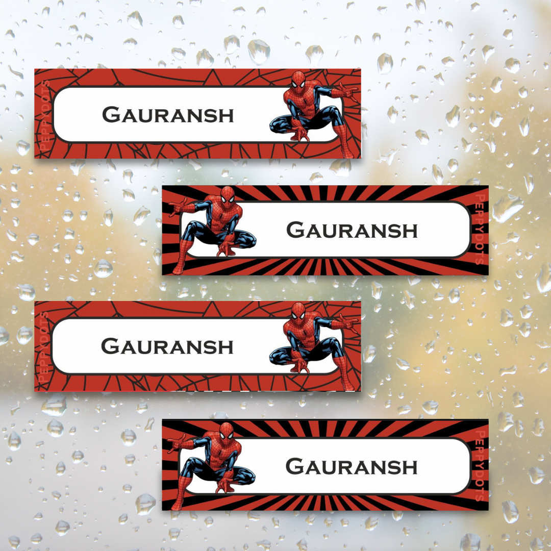Waterproof Labels - Spiderman Doxbox Store|]Peppydots