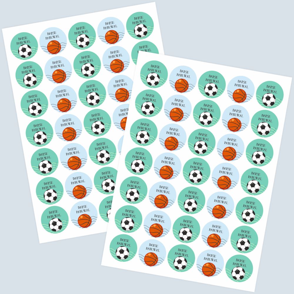 Round Waterproof Labels - Sports Doxbox Store|]Peppydots