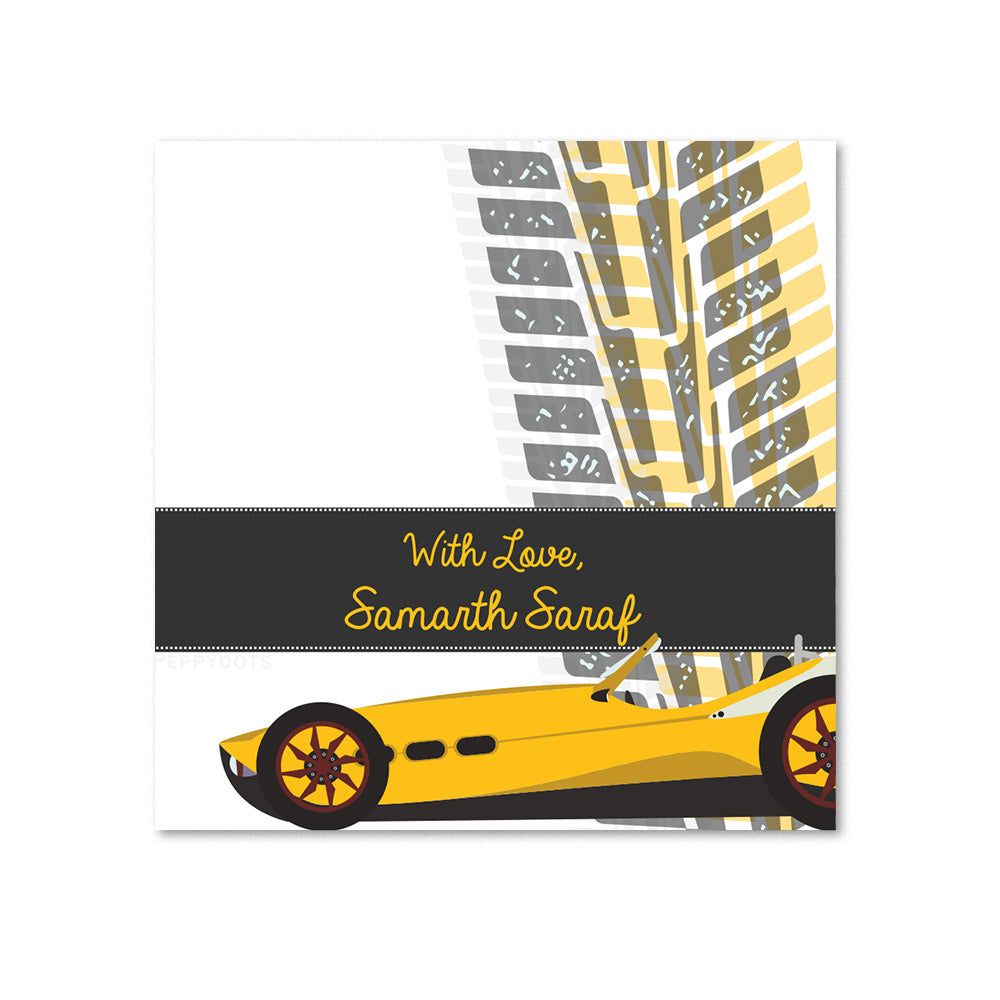 Gift Tag - Sports Car Peppydots|]Peppydots
