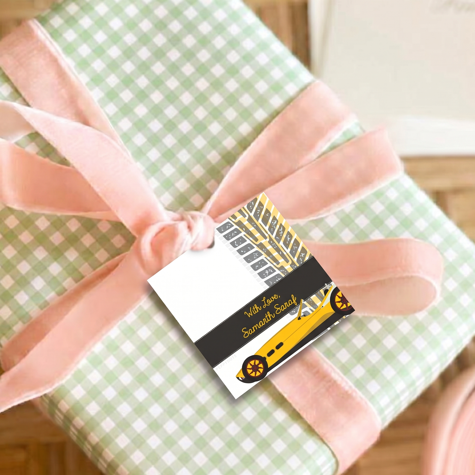 Gift Tag - Sports Car Peppydots|]Peppydots
