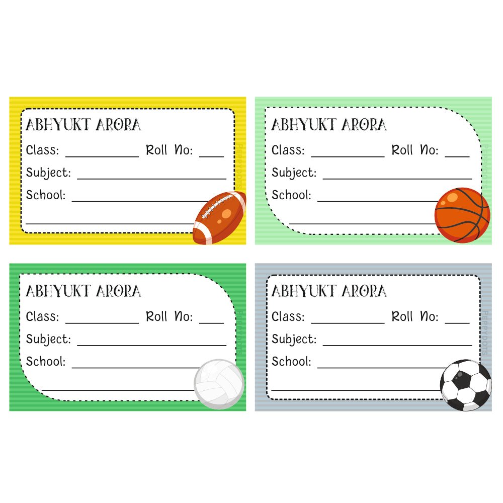 School Book Label - Sport Fun Doxbox Store|]Peppydots