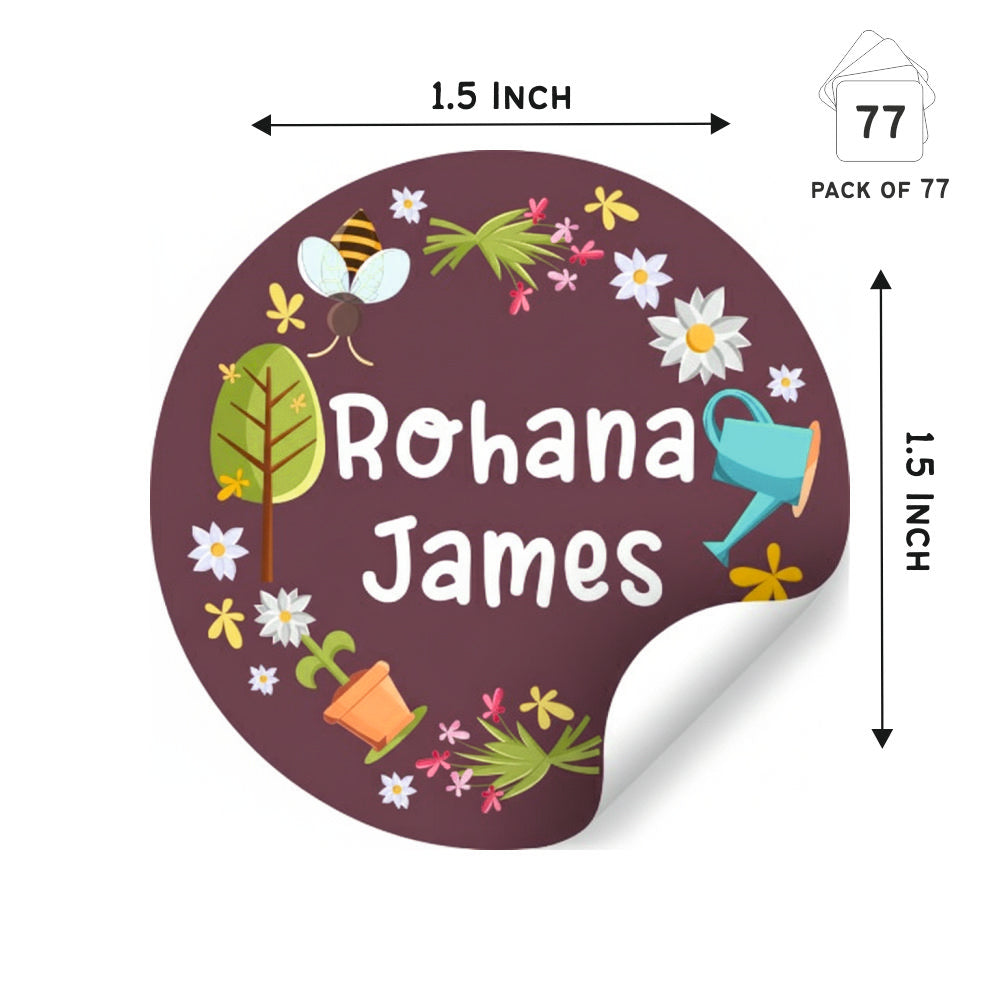 Round Waterproof Labels - Spring Garden Doxbox Store|]Peppydots