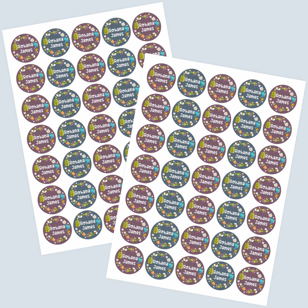 Round Waterproof Labels - Spring Garden Doxbox Store|]Peppydots