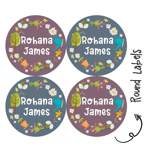 Round Waterproof Labels - Spring Garden Doxbox Store|]Peppydots