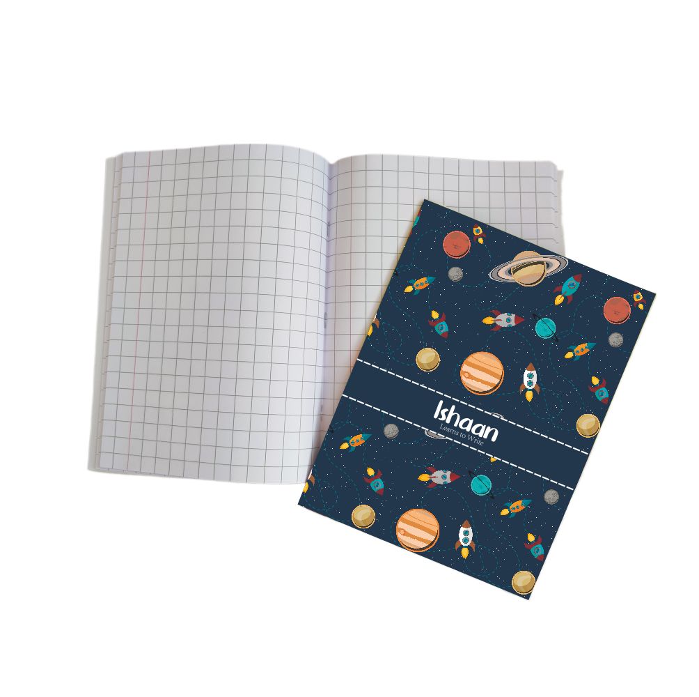 Writing Practice Book Space - Peppydots