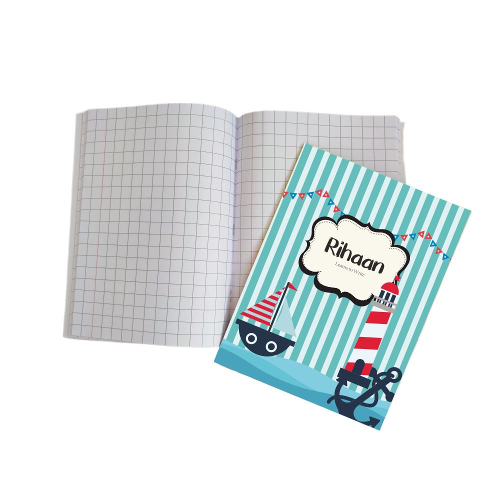Writing Practice Book Nautical - Peppydots