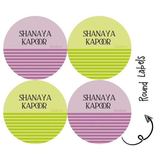 Round water proof label - Stripes Doxbox Store|]Peppydots