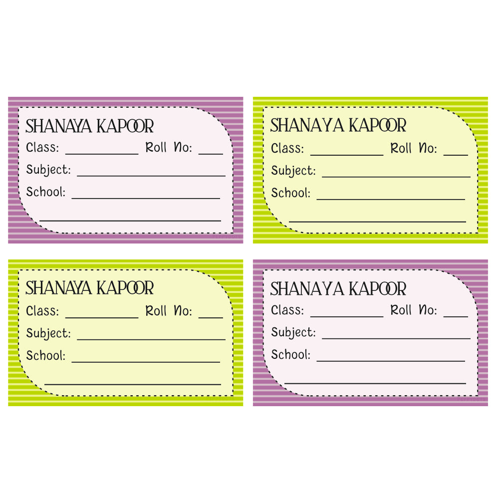 School Book Label - Stripes Doxbox Store|]Peppydots