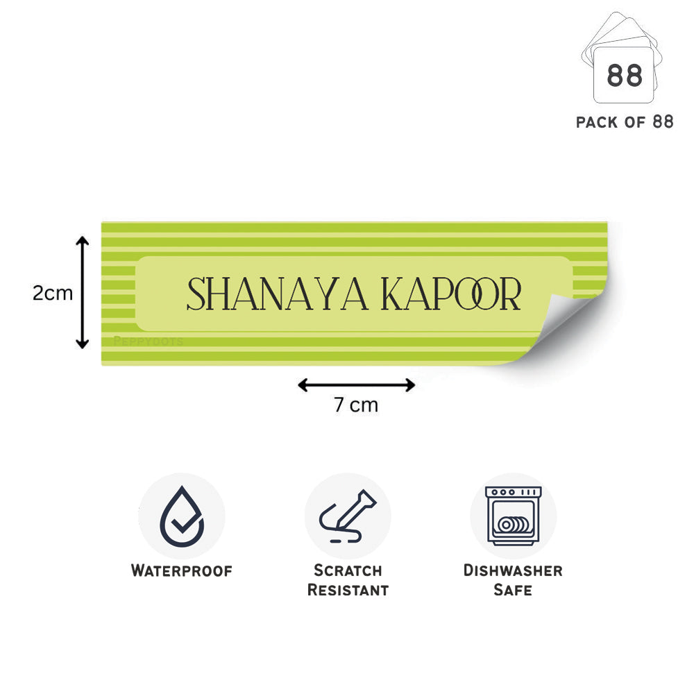 Waterproof Labels - Stripes Doxbox Store|]Peppydots