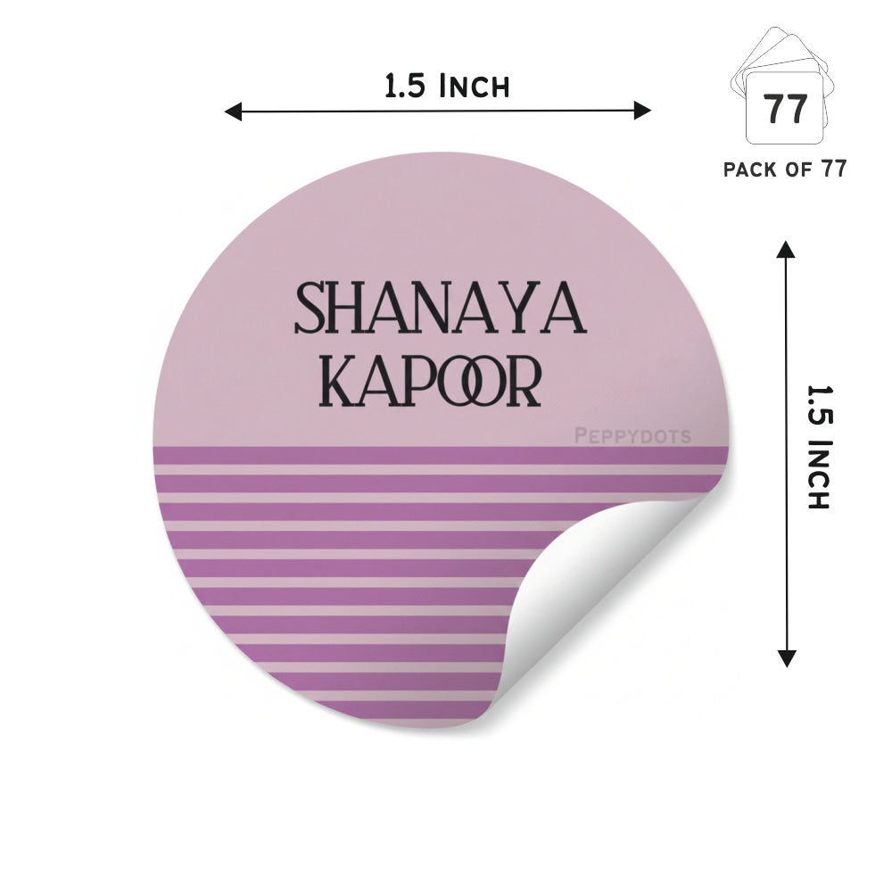 Round Waterproof Labels - Stripes Doxbox Store|]Peppydots