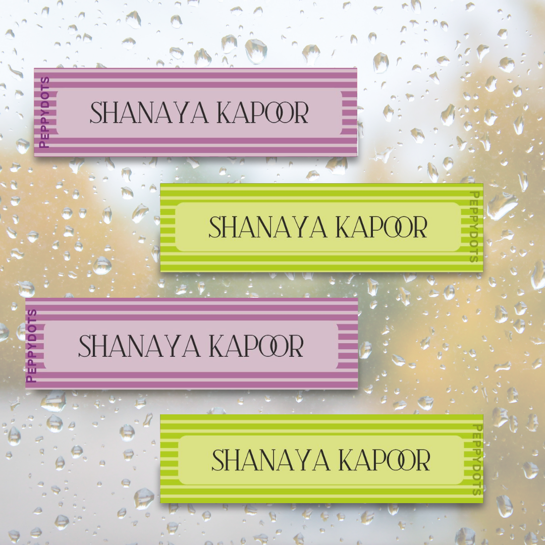 Waterproof Labels - Stripes Doxbox Store|]Peppydots
